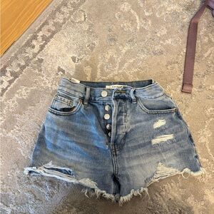 PacSun Light Blue Distressed Jean Shorts